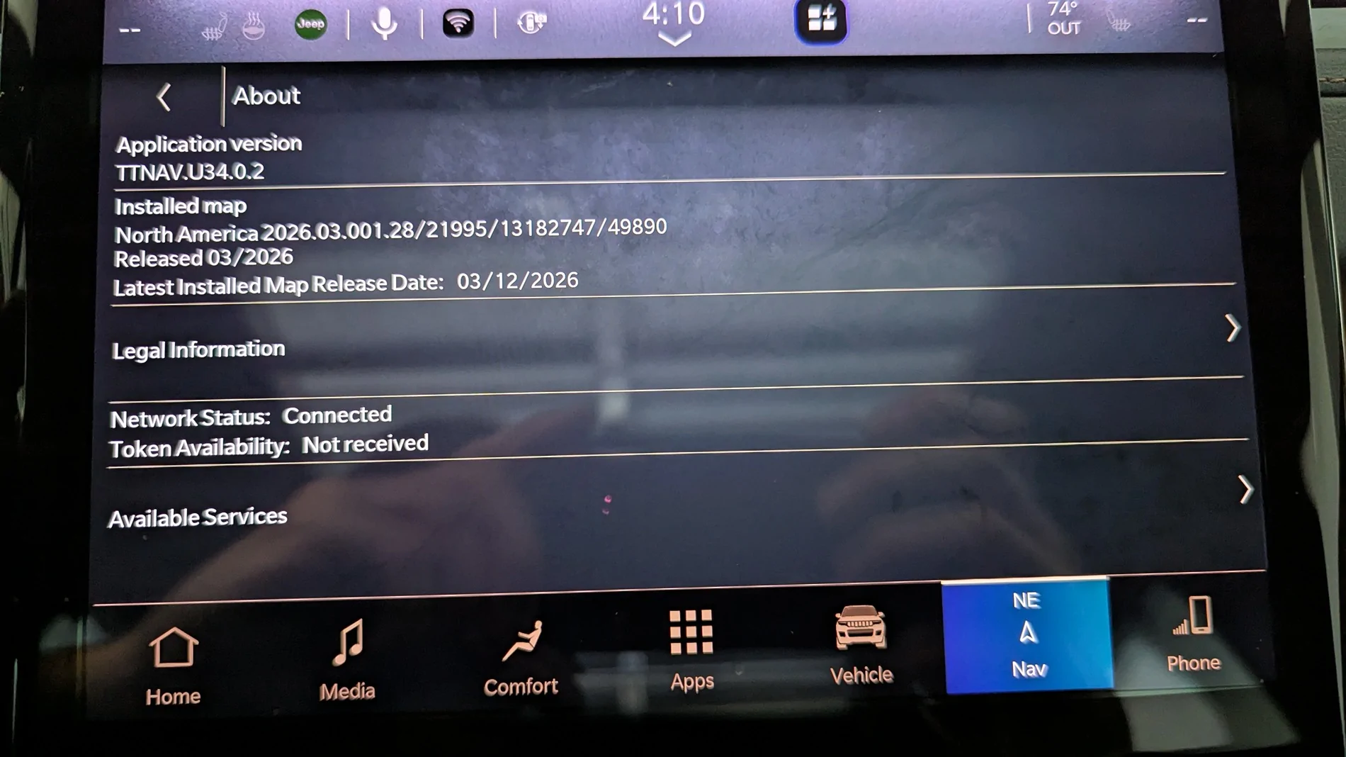 Jeep Wrangler JL UConnect5 V2024.09 navigation map update available 1000006002