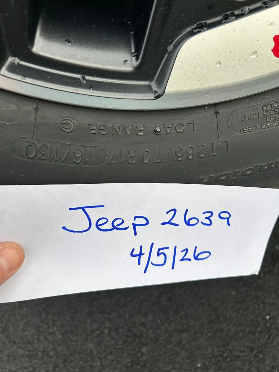 Jeep Wrangler JL One BFG KO2 285/70/17 $250 IMG_9366