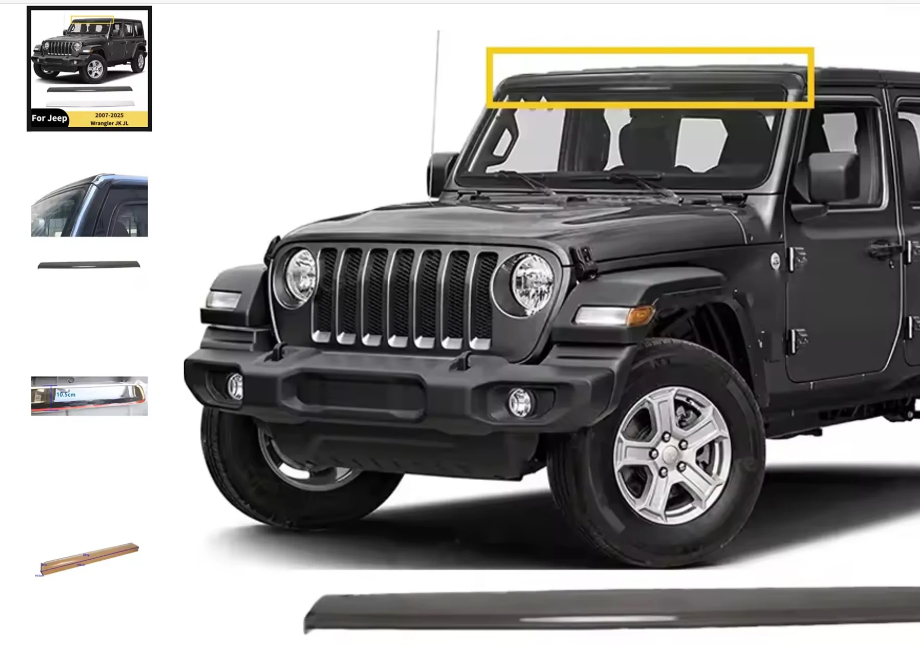 Jeep Wrangler JL Roof Wind Visor IMG_0402
