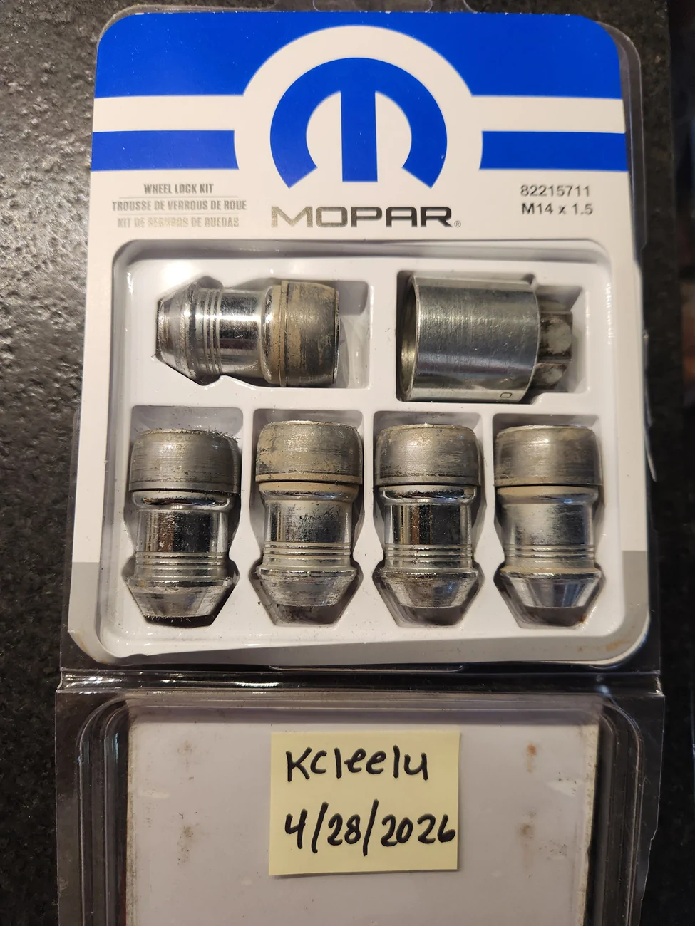 Jeep Wrangler JL Mopar Wheel Lock Kit -Locking Lug Nuts 20260428_110757