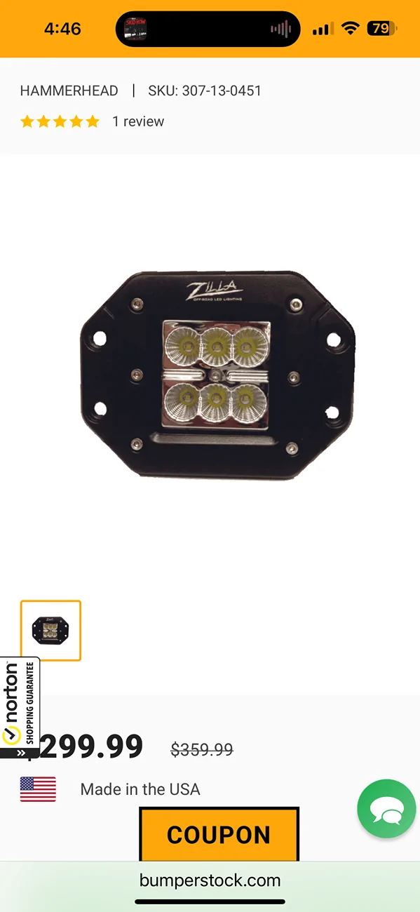 Jeep Wrangler JL Hammerhead Armor Zilla flush mount 3” cube led lights IMG_3685