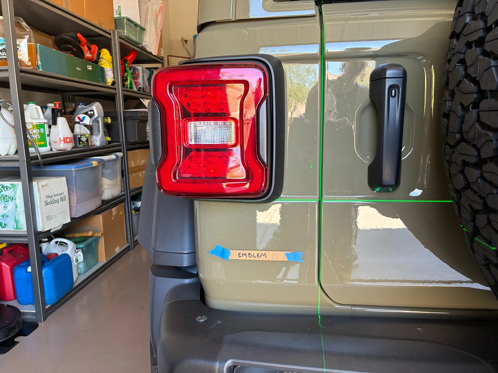Jeep Wrangler JL Installing emblem with laser level? 4
