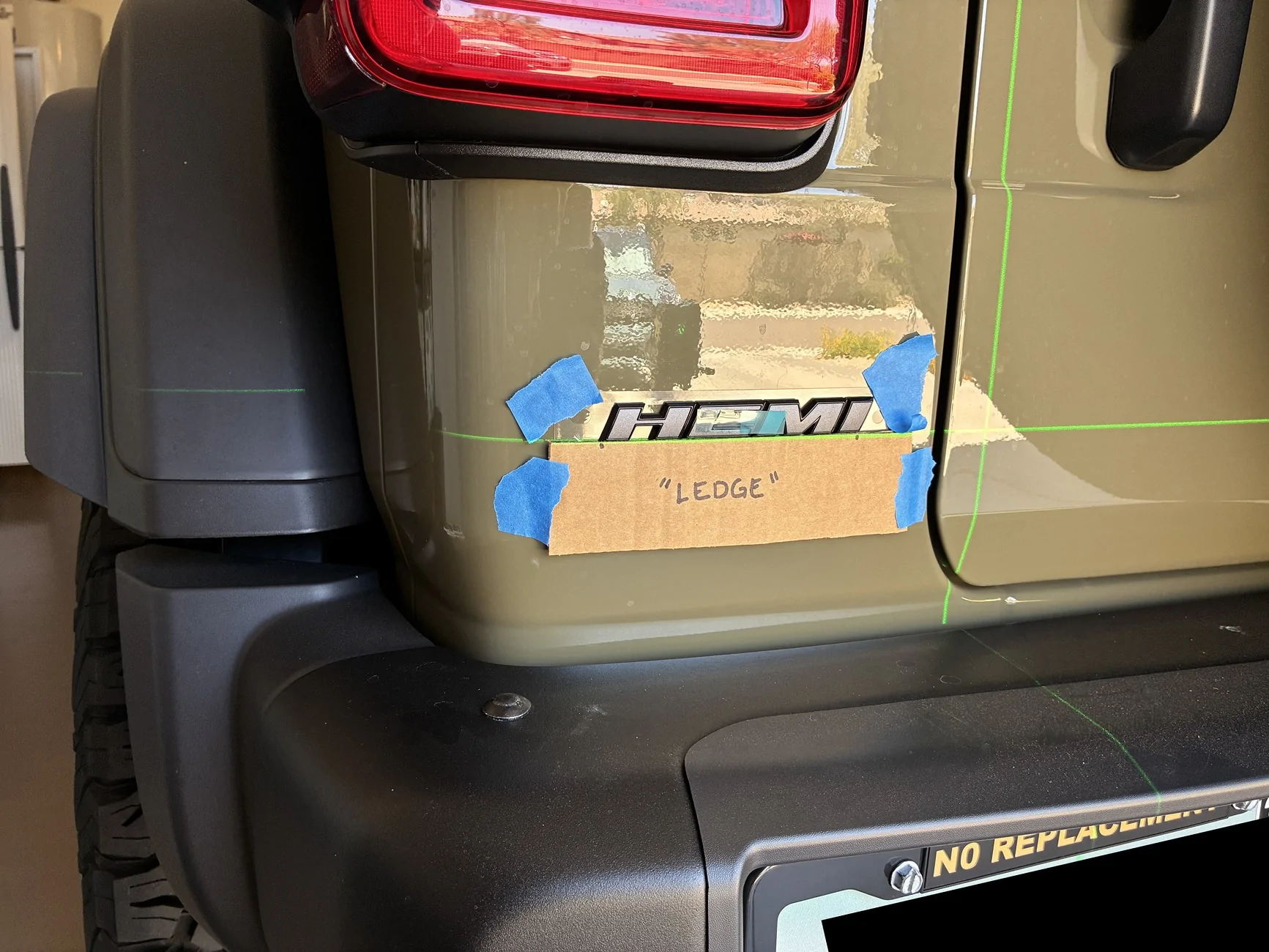 Jeep Wrangler JL Installing emblem with laser level? 6EDIT
