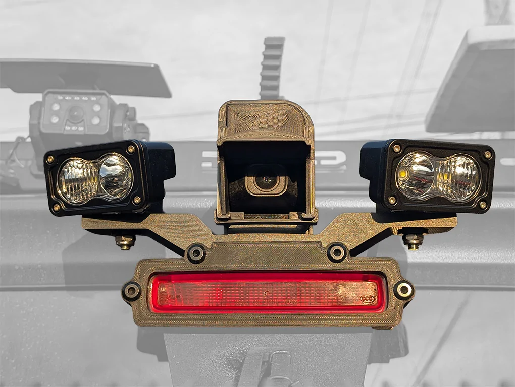 Jeep Wrangler JL 3D printable bolt-on reverse camera & light pod bracket for 3rd brake light PXL_20260325_221743328 copy
