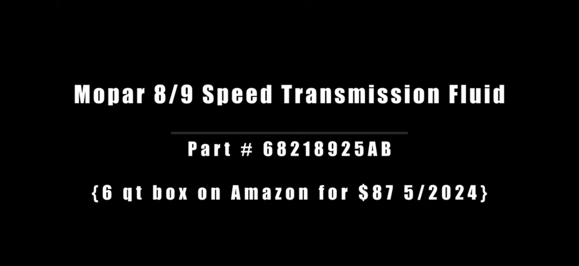 Jeep Wrangler JL Transmission filter part number IMG_3868