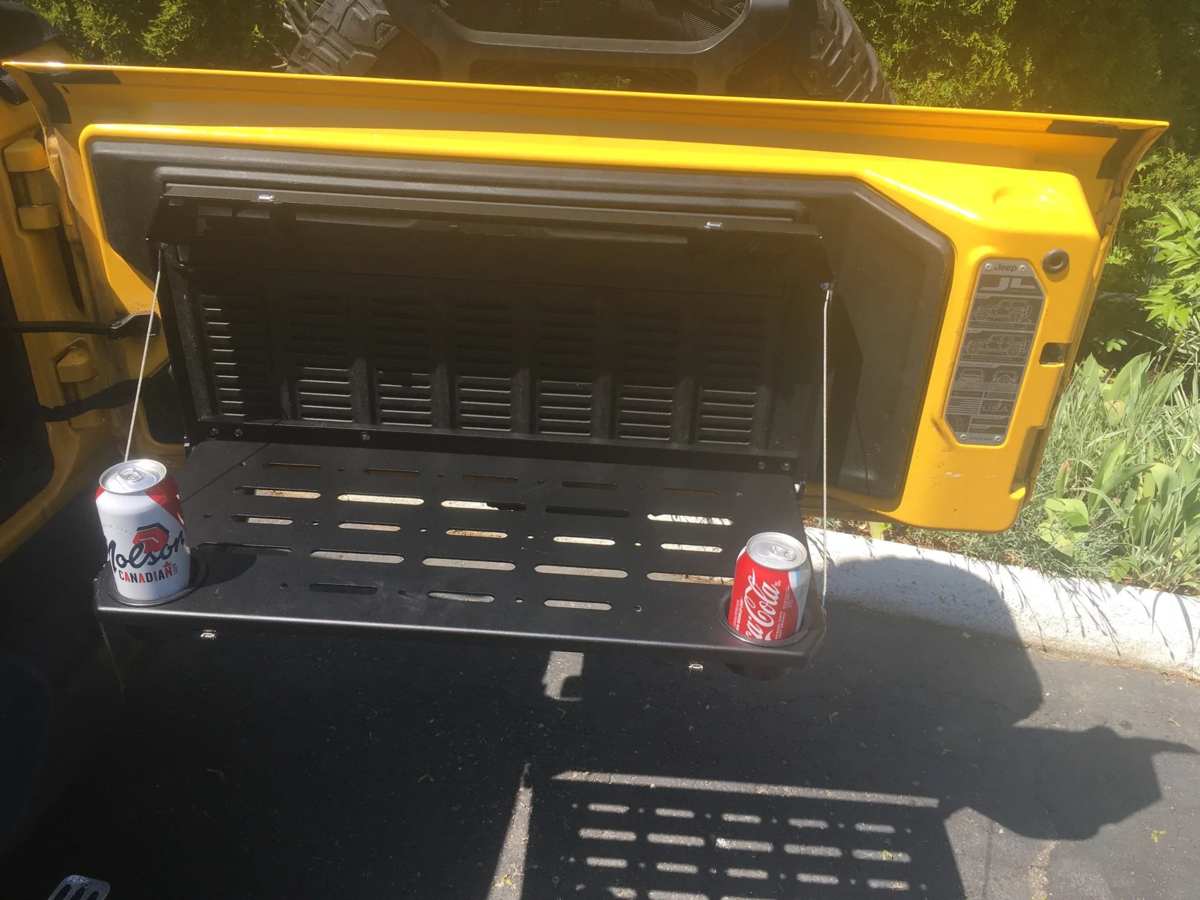 Jeep Wrangler JL Rough Country Tailgate Table - Cup Holder Measurement Needed IMG_8838