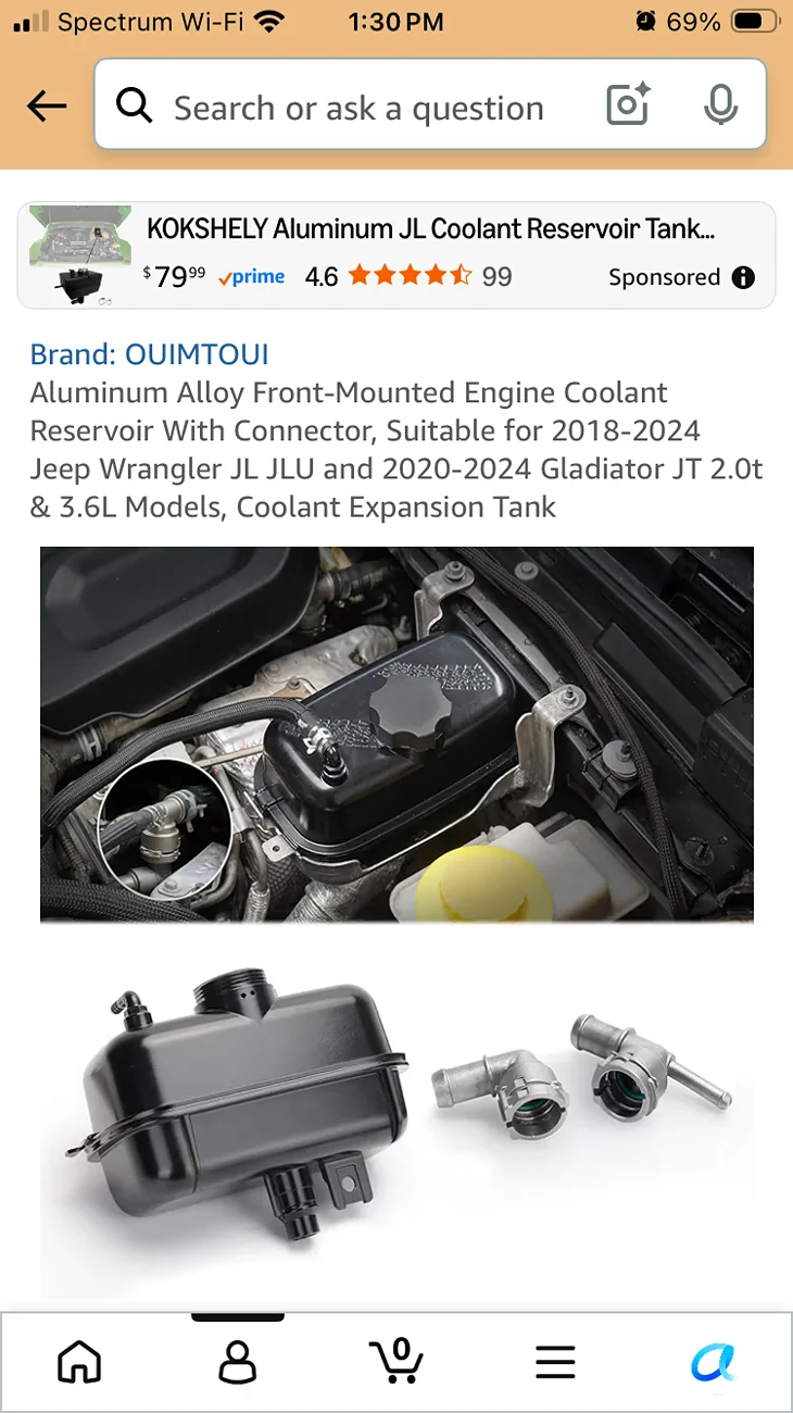 Jeep Wrangler JL 2.0 Coolant Reservoir Replacement IMG_6549