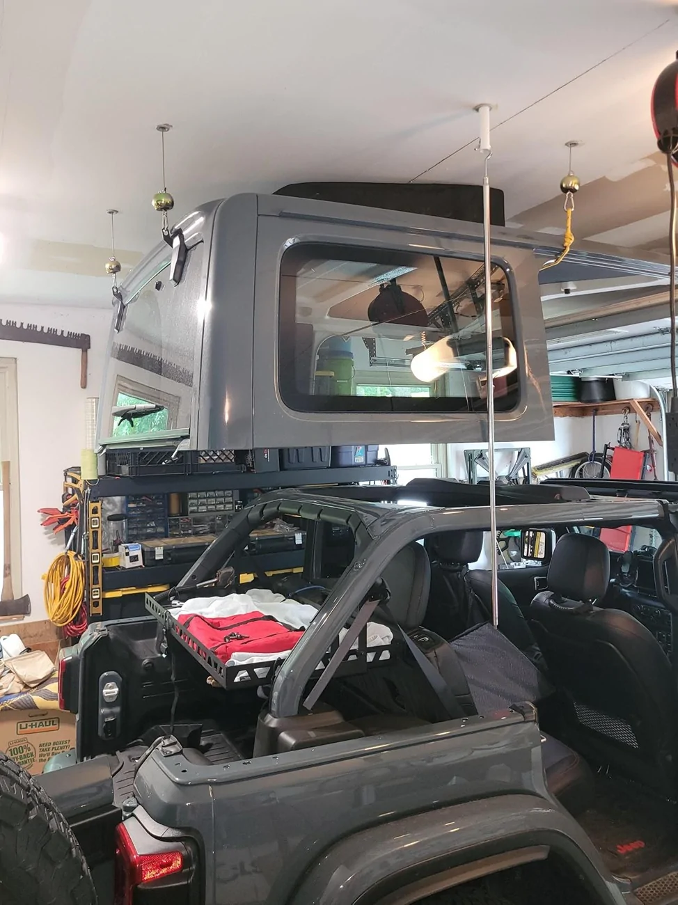 Jeep Wrangler JL Ceiling Mount Top Lift - DIY-ish for ~$230 Media (56)