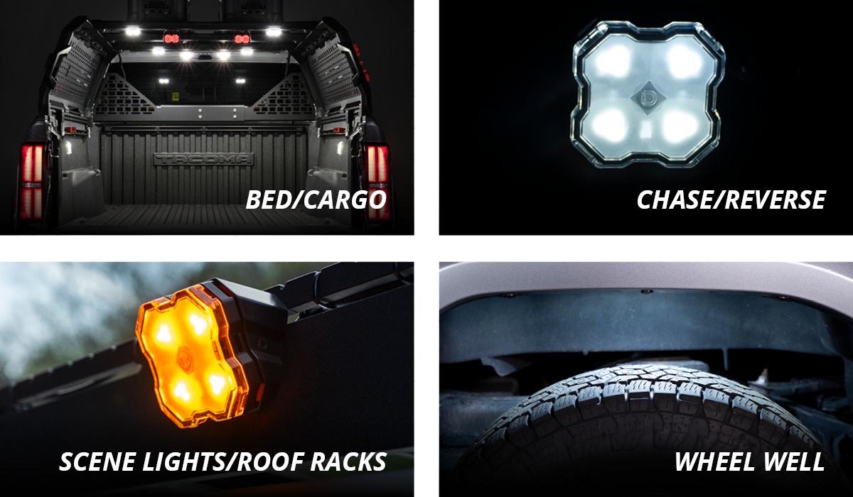 Jeep Wrangler JL Dual-Color Rock Lights | Diode Dynamics G1l24MX