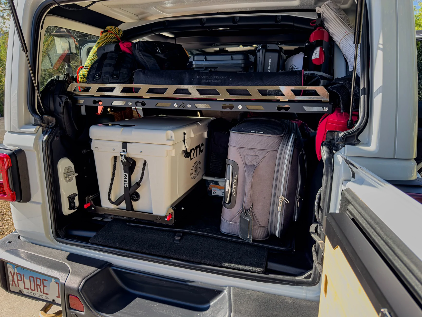 Jeep Wrangler JL Turn Your Jeep JLU Cargo Area Into a Fully Modular Storage System | American Adventure Lab M.A.S.S. Cargo Shelf Cargo-1