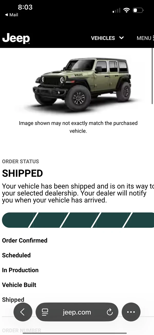 Jeep Wrangler JL Willys 392 Order date IMG_6453