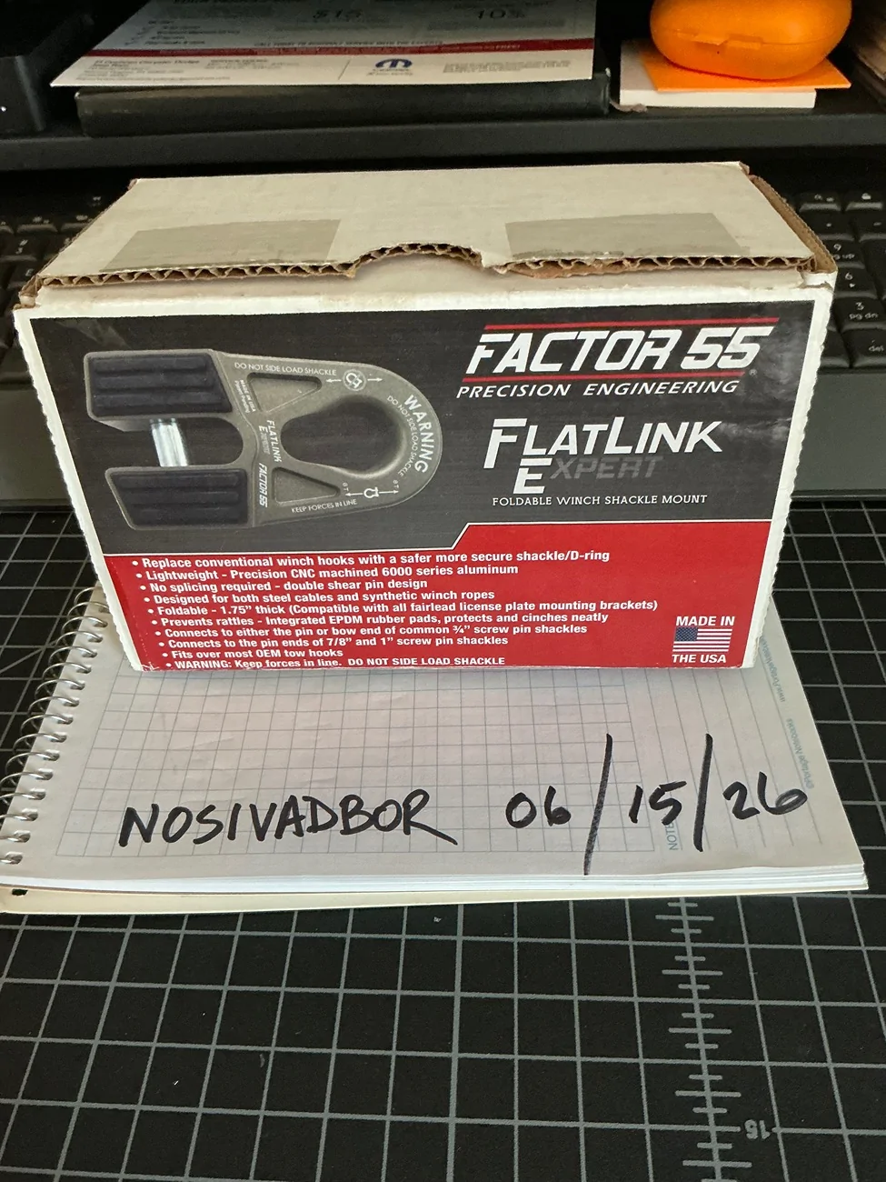 Jeep Wrangler JL Factor 55 Flatlink E with rope guard - Gray color IMG_0027