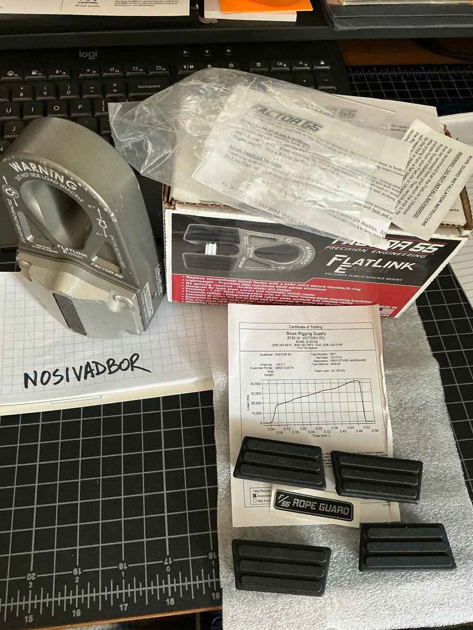 Jeep Wrangler JL Factor 55 Flatlink E with rope guard - Gray color IMG_0026