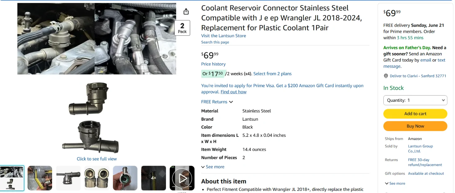Jeep Wrangler JL 2.0 Coolant Reservoir Replacement 1781568522874-2l