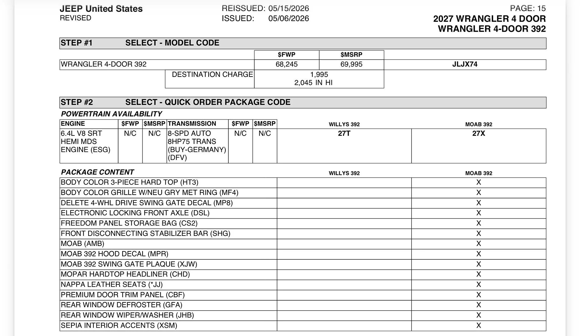 Jeep Wrangler JL Willys 392 Order date IMG_0869