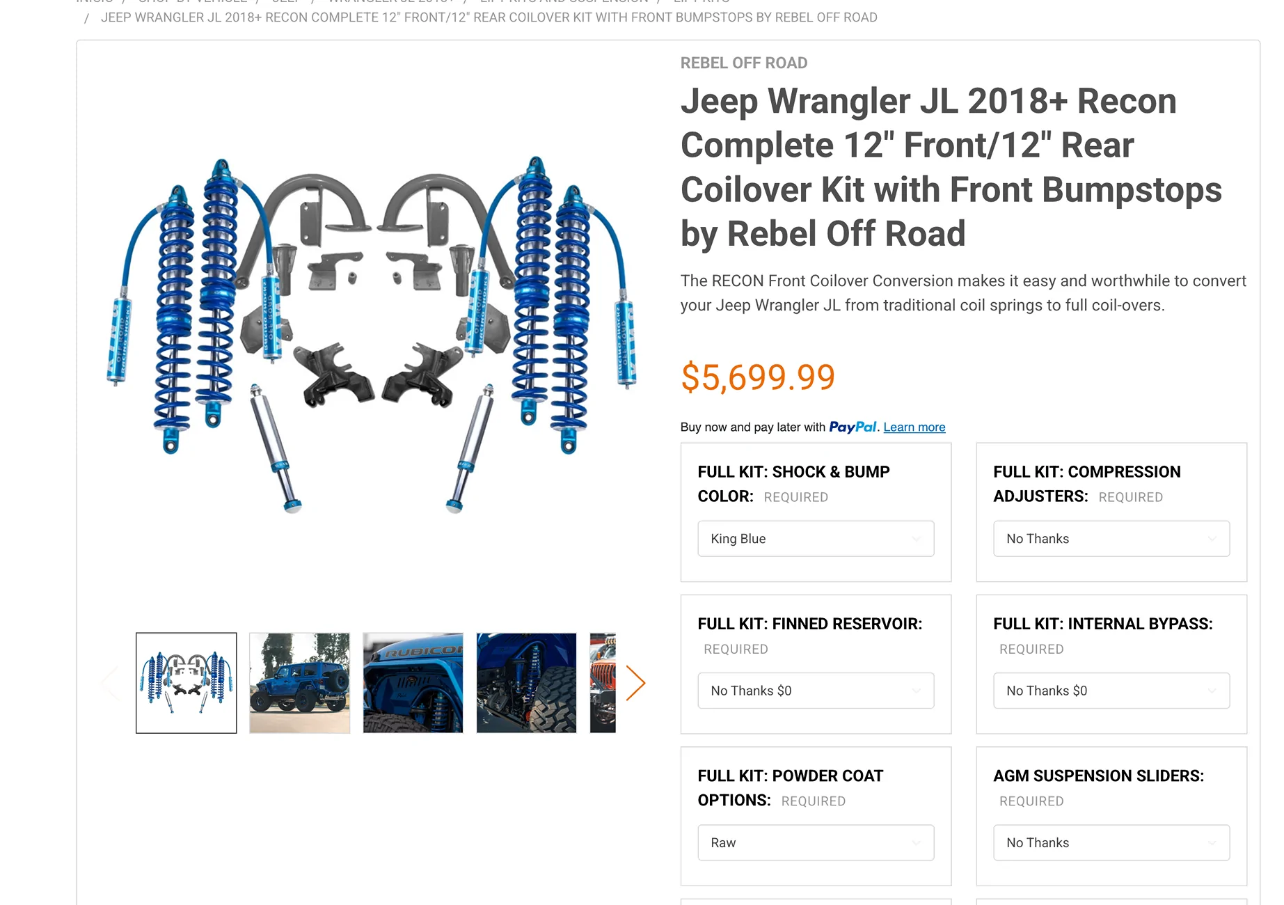 Jeep Wrangler JL Evo Vs Rebel Coilovers Kit Captura de pantalla 2026-07-02 a la(s) 1.41.59 p.m