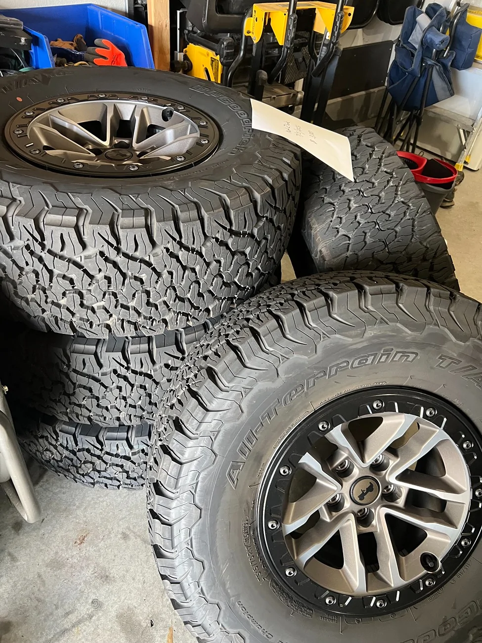 Jeep Gladiator (5) Rubicon 392 wheels and tires. Take offs - mounted, balanced, w/sensors {filename}