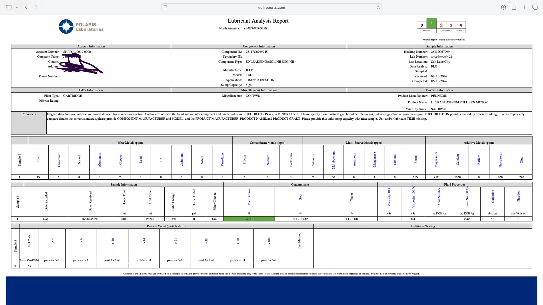 Jeep Wrangler JL 0W20 PUP analysis Screenshot 2026-07-07 at 8.17.26 PM