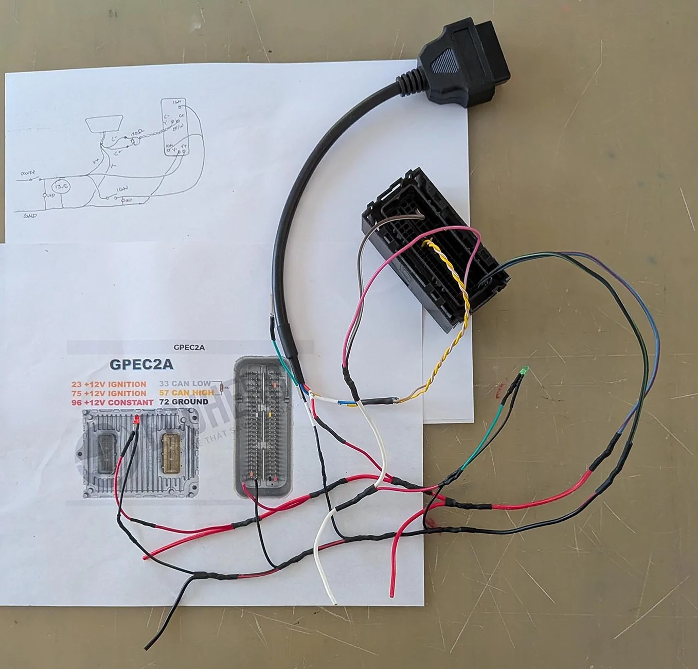 Jeep Wrangler JL GPEC2A PCM bench harness pcm harness 2