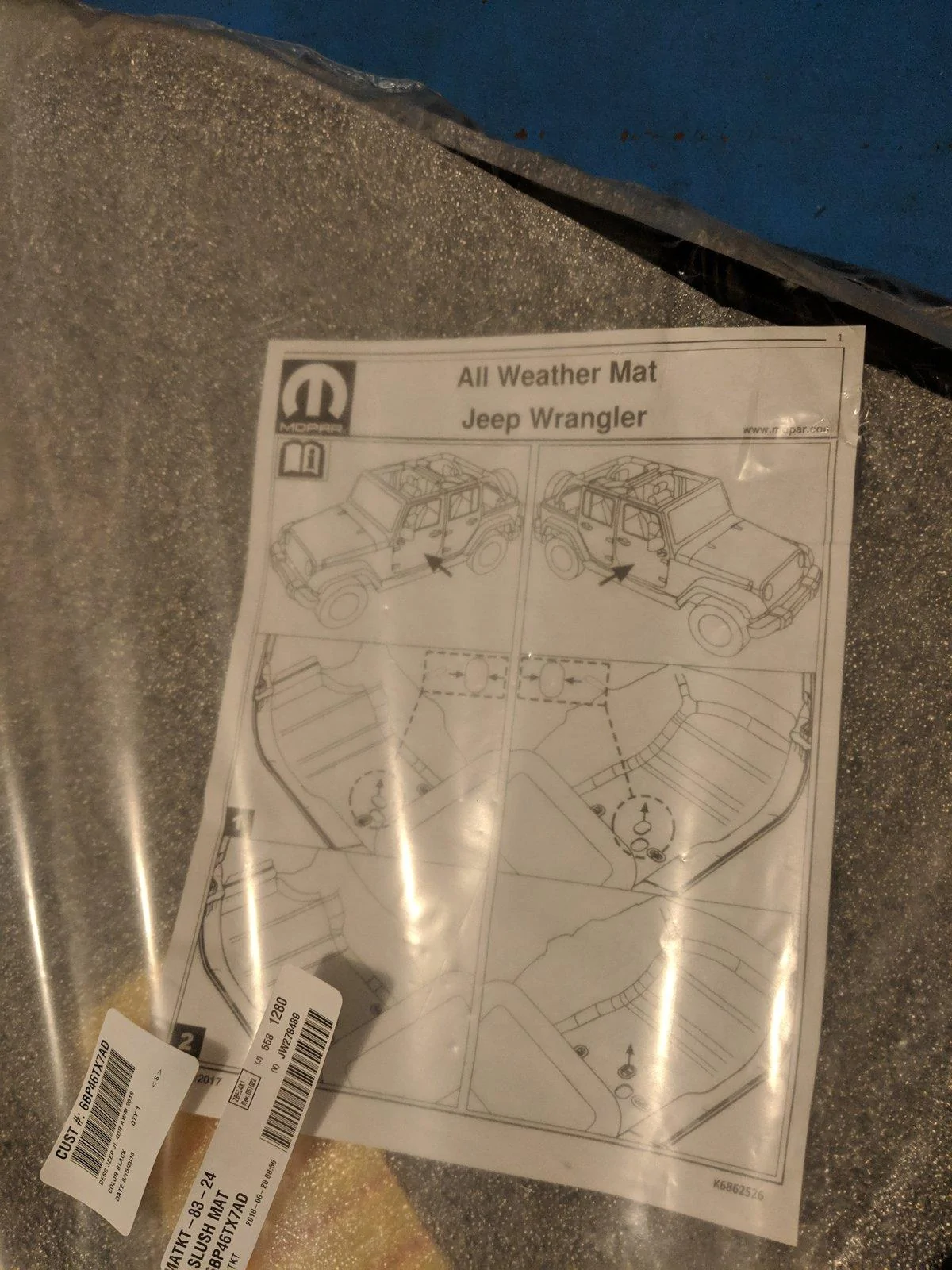 Jeep Wrangler JL Mopar all weather floor mats IMG_20181101_204641