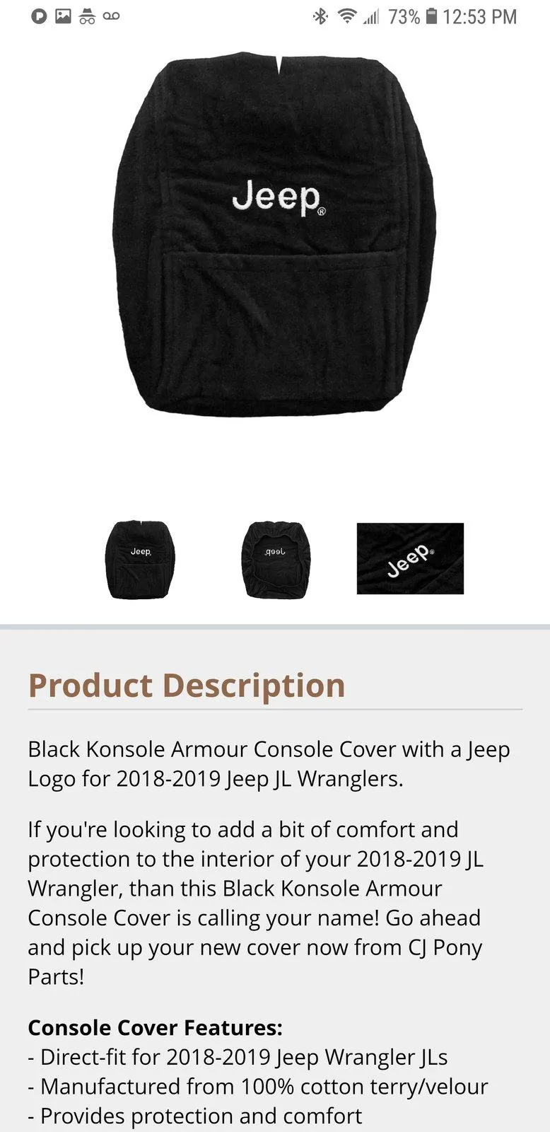 Jeep Wrangler JL JL Console Cover Screenshot_20181113-125308_Chrom