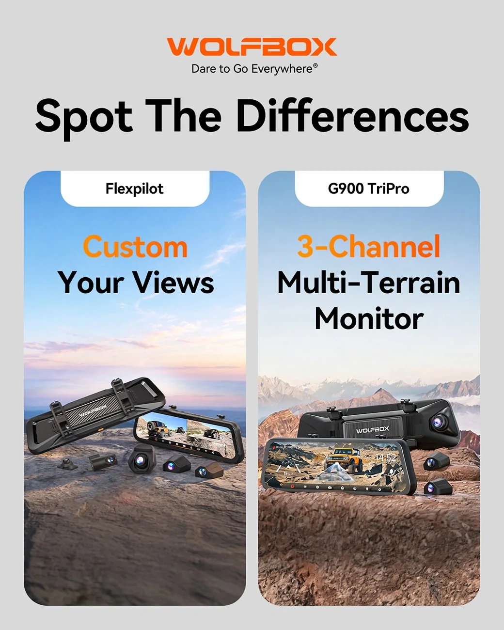 2025 2026 4runner 6th gen Wolfbox New Release: 4CH FlexPilot — Spot the Differences! {filename}