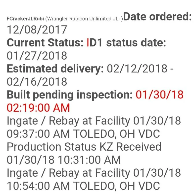 Jeep Wrangler JL ORDER TRACKING for your Jeep Wrangler Screenshot_20180130-194537~2