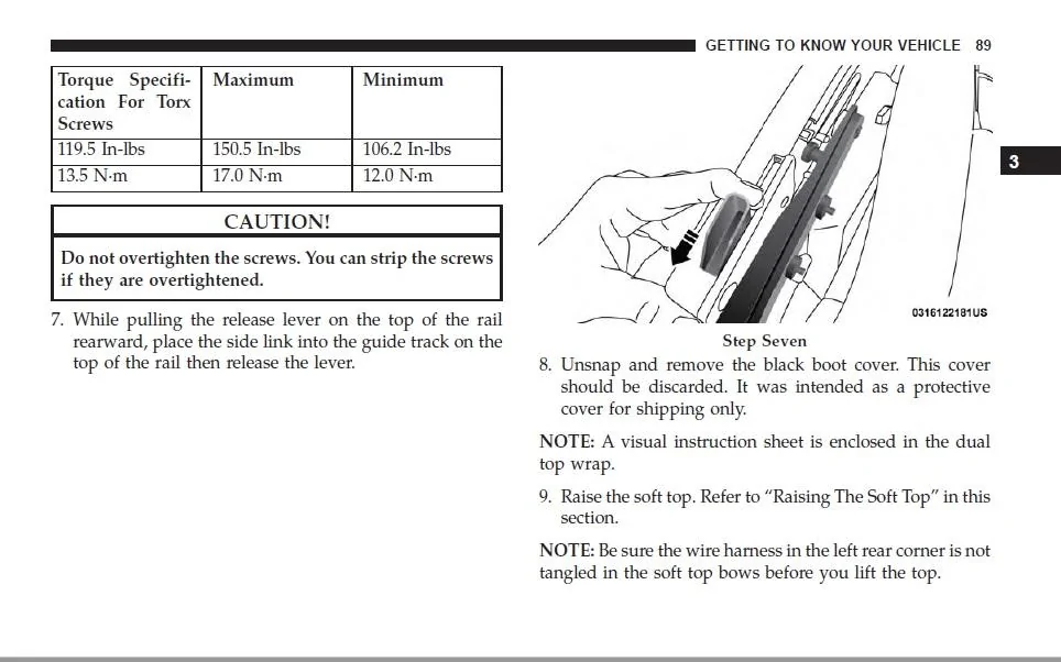 Jeep Wrangler JL Giant soft top box- Install instructions 89