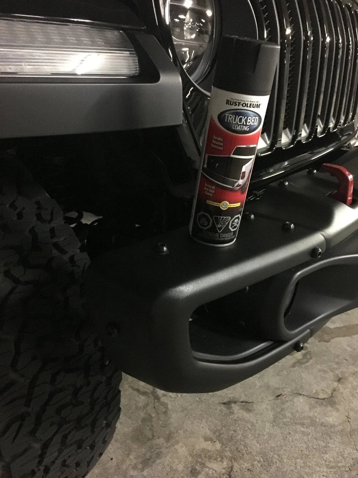 Jeep Wrangler JL Steel bumper touch up IMG_0498