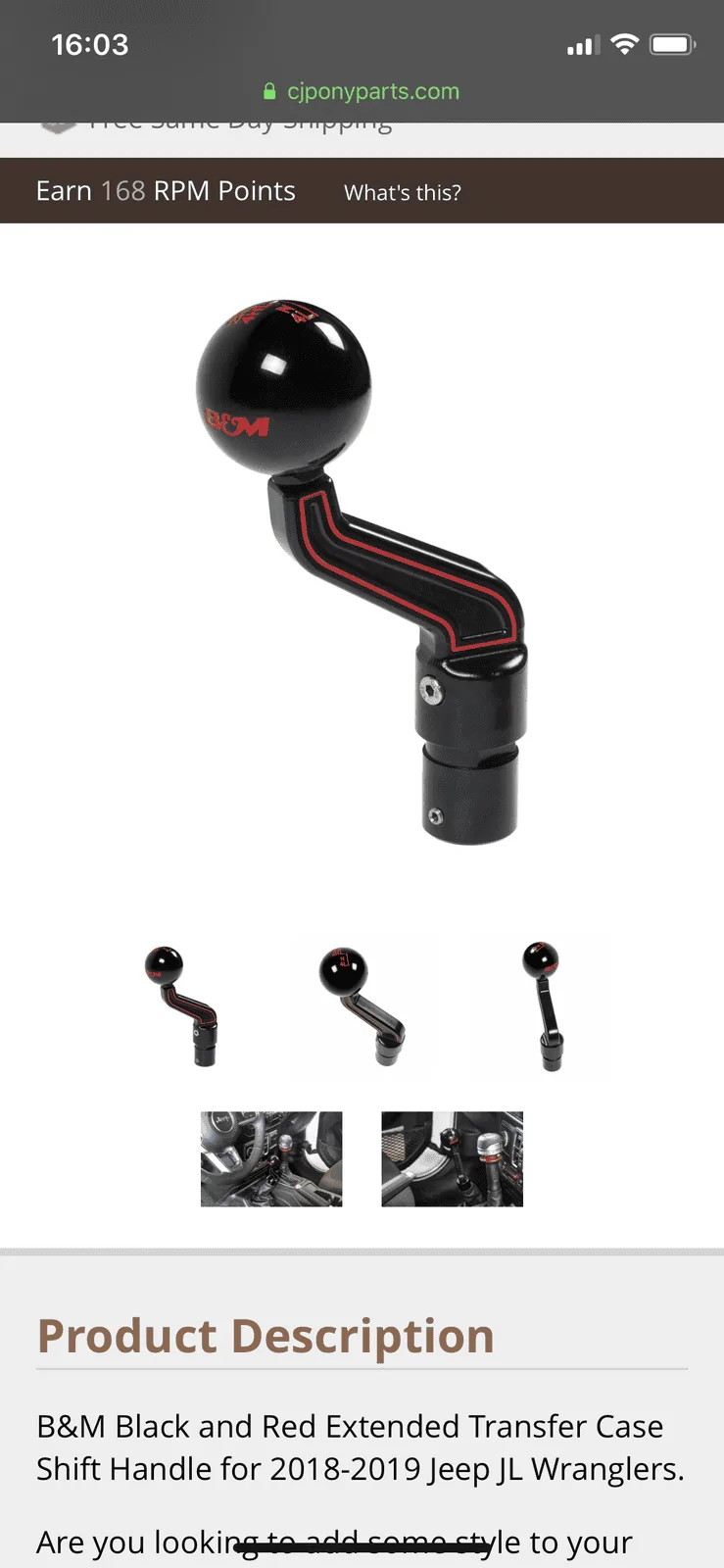 Jeep Wrangler JL B&M Shifter 7181CE50-F625-4AA5-842D-03B55B6B0A67