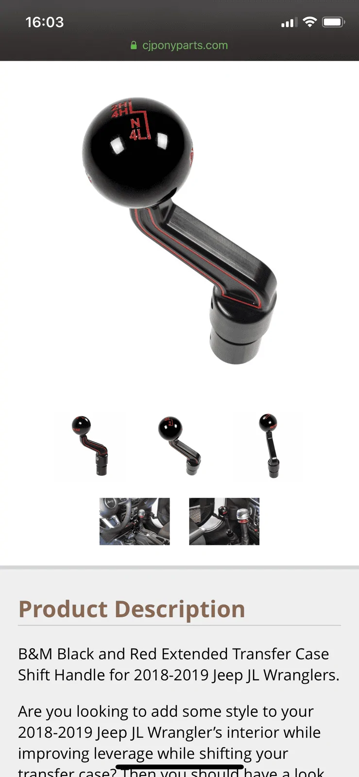 Jeep Wrangler JL B&M Shifter 10108BC2-3760-4AF5-A991-2B7A240B3B09