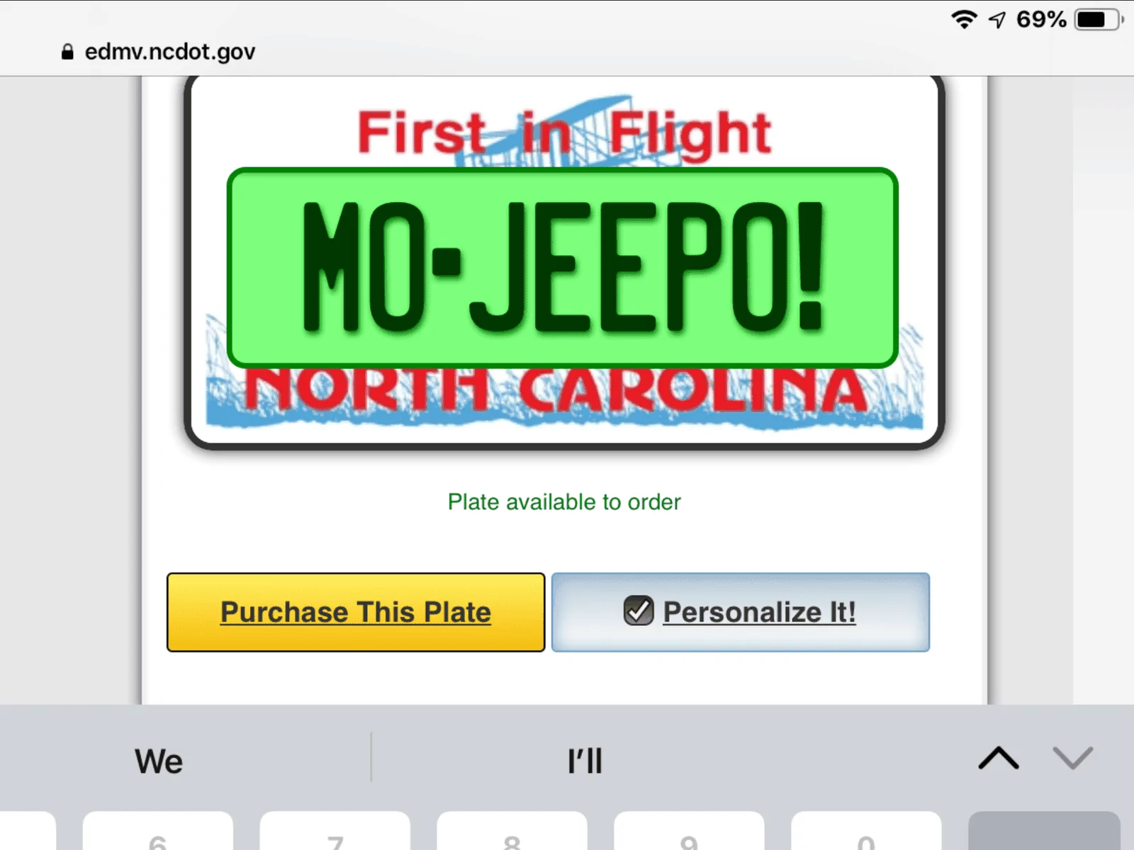 Jeep Wrangler JL Poll for Mojito Personalized Plates CCCE569D-FEBB-4F7F-B65F-02211E7F9170
