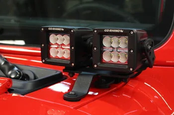 Jeep Wrangler JL A pillar led cube light pattern Go_rhino