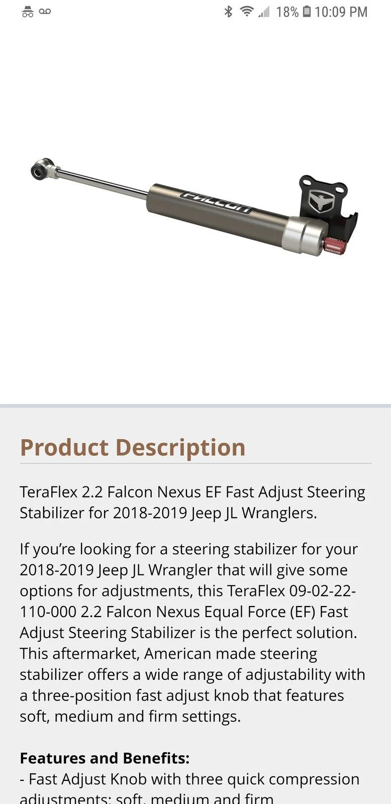 Jeep Wrangler JL JLU Fox Steering Stabilizer Issue? Screenshot_20181120-220912_Chrom