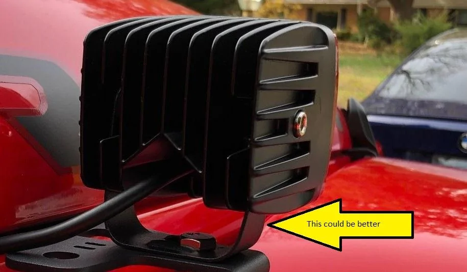 Jeep Wrangler JL Pillar Light Mounts that allow Left/Right adjustment? bracket