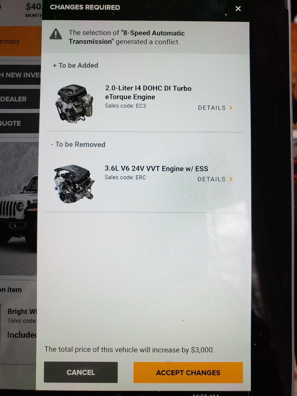 Jeep Wrangler JL Cannot order a 3.6L with an Auto???? 15438562868856168951094660784515
