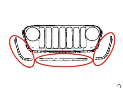 Jeep Wrangler JL New mopar JL Grille installed. jeep grill
