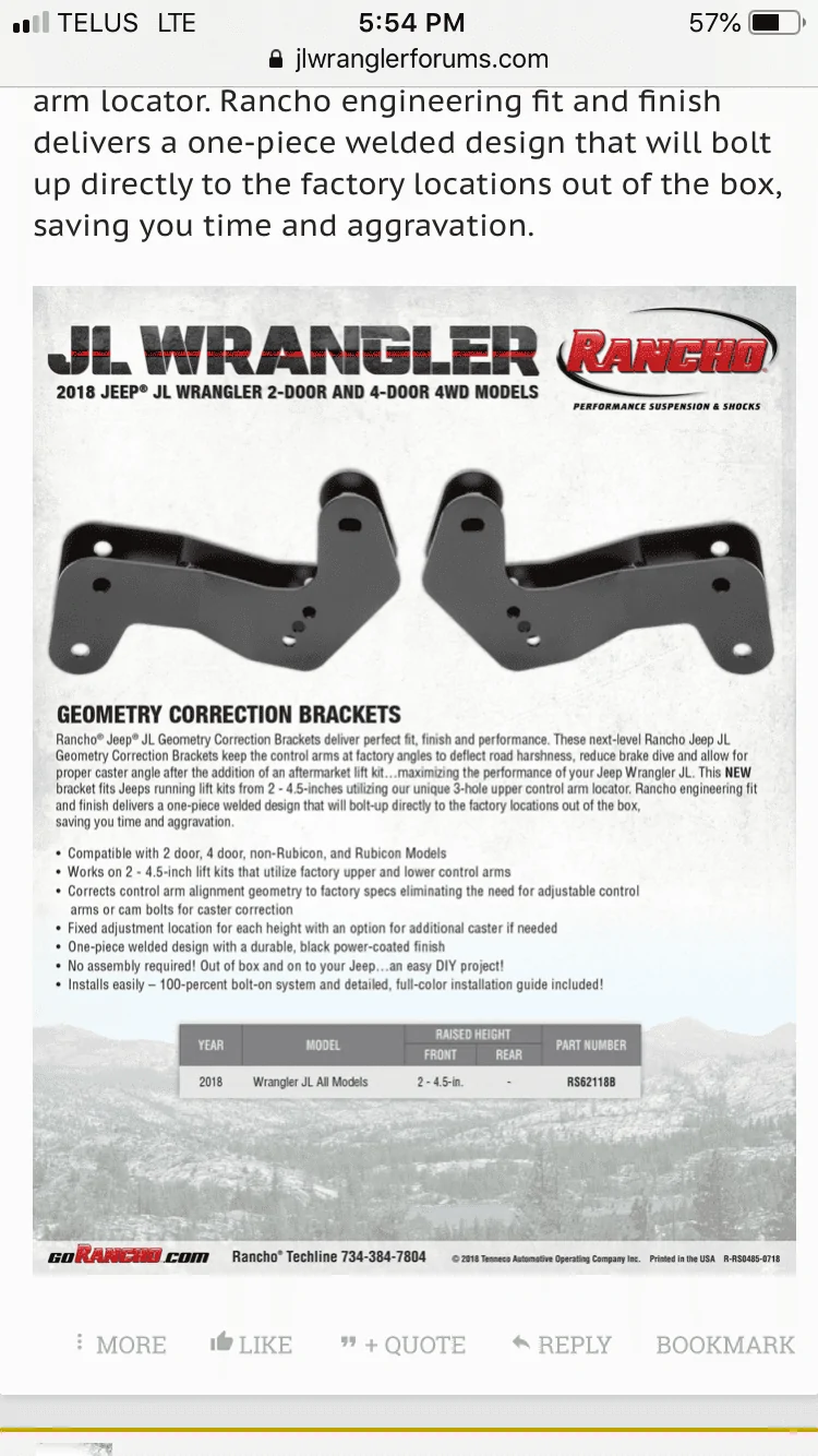 Jeep Wrangler JL Adjustable control arms vs correction brackets E45A8371-0EA3-4FE0-A18C-5963B0298D43