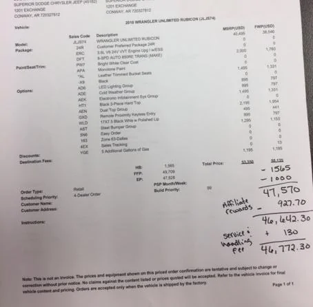Jeep Wrangler JL JL Factory Orders 20180122_212747