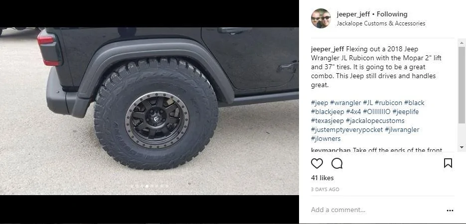Jeep Wrangler JL 35" and 37" JL pics with lift kit jl37s2