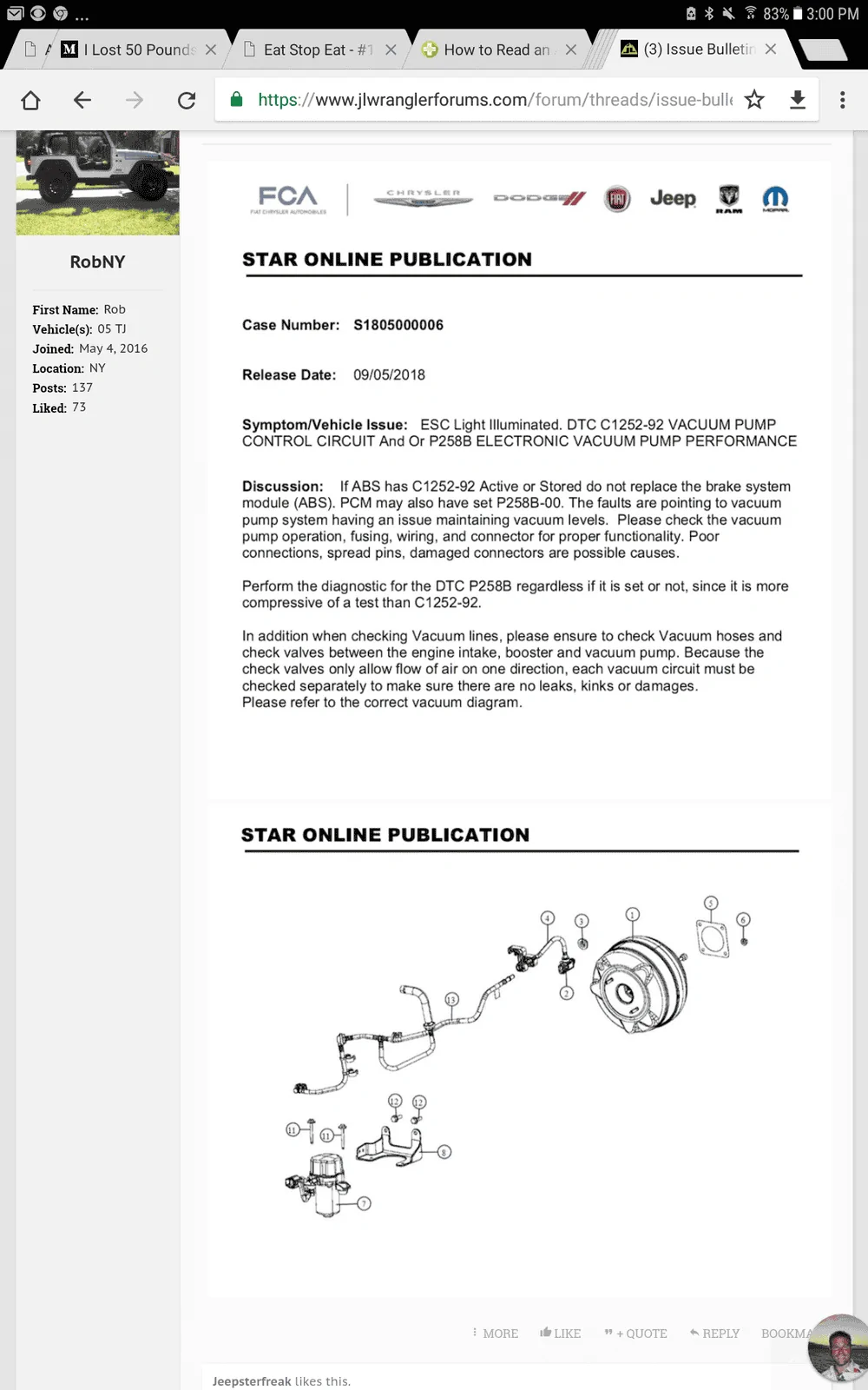 Jeep Wrangler JL START/STOP & ELECTRONIC STABILITY CONTROL SERVICE MESSAGE Screenshot_20181209-150012