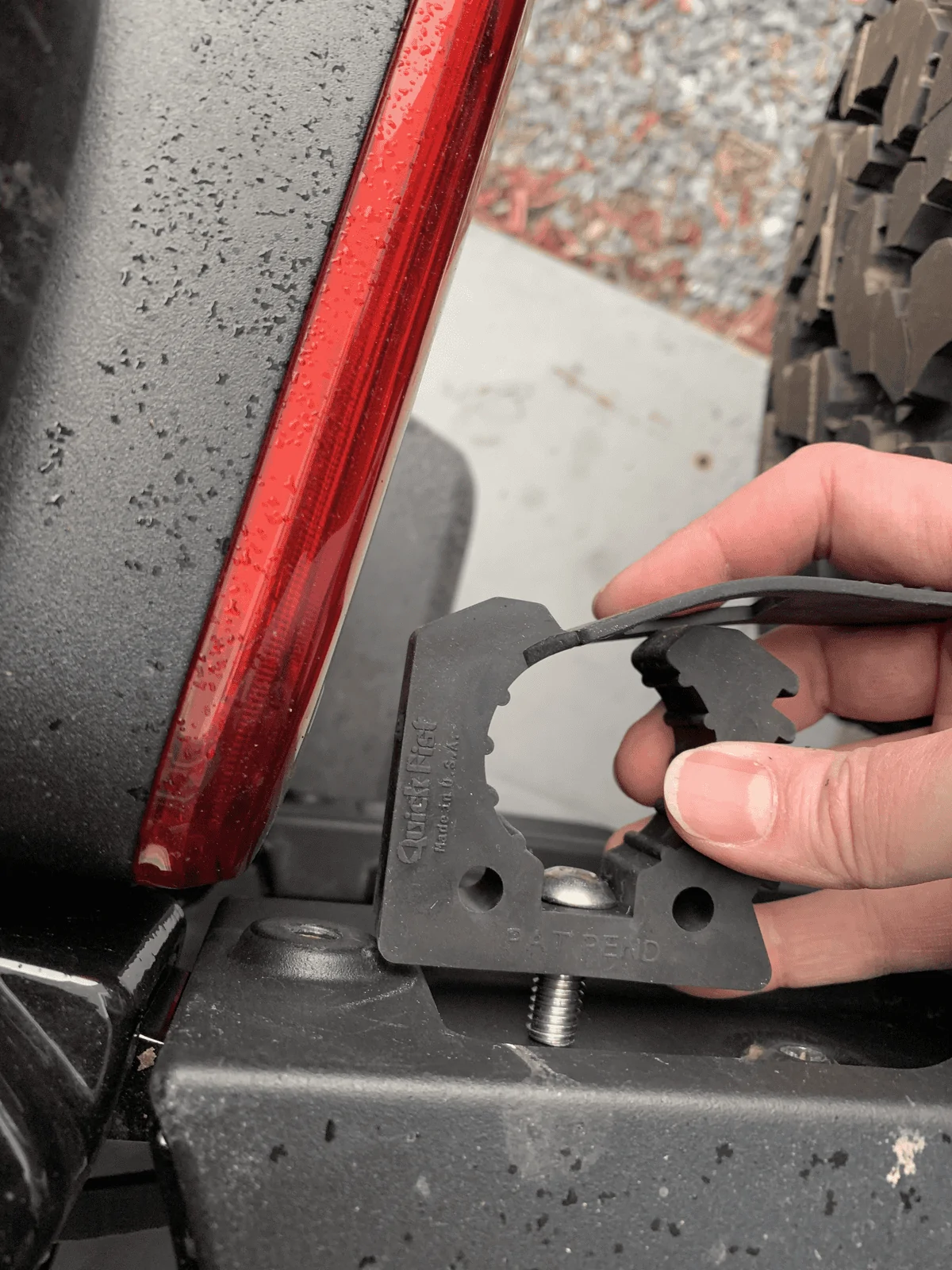 Jeep Wrangler JL Mopar tailgate reinforcement kit accessory holes IMG_0527