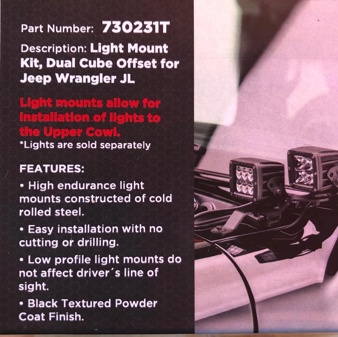 Jeep Wrangler JL Go Rhino dual cube mounts Go_Rhino_03