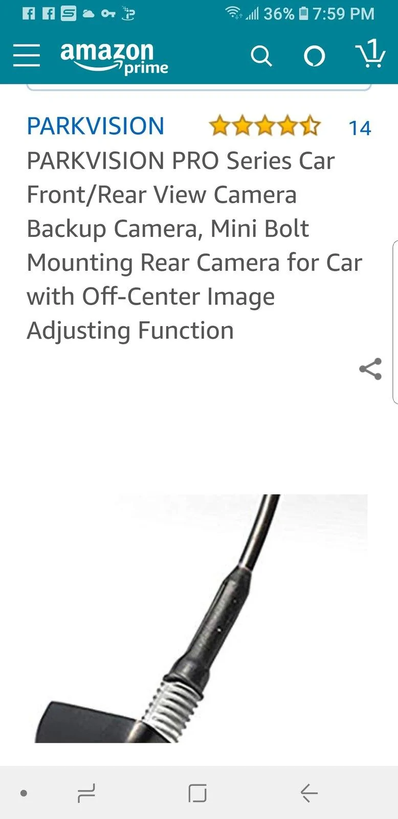 Jeep Wrangler JL Off-Road Camera (front facing) writeup Screenshot_20190105-195953_Amazon Shopping