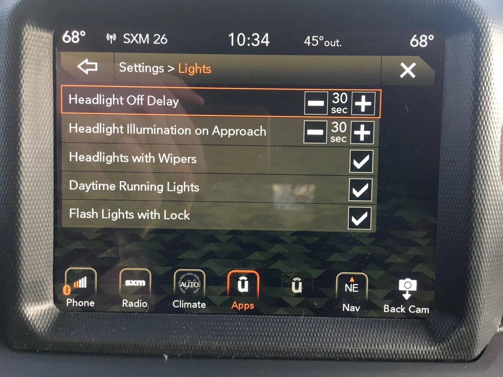 Jeep Wrangler JL LED Lights U-Connect menu screen shot request 4E151D44-43C4-4D97-9E9E-565CD7F0DA2F