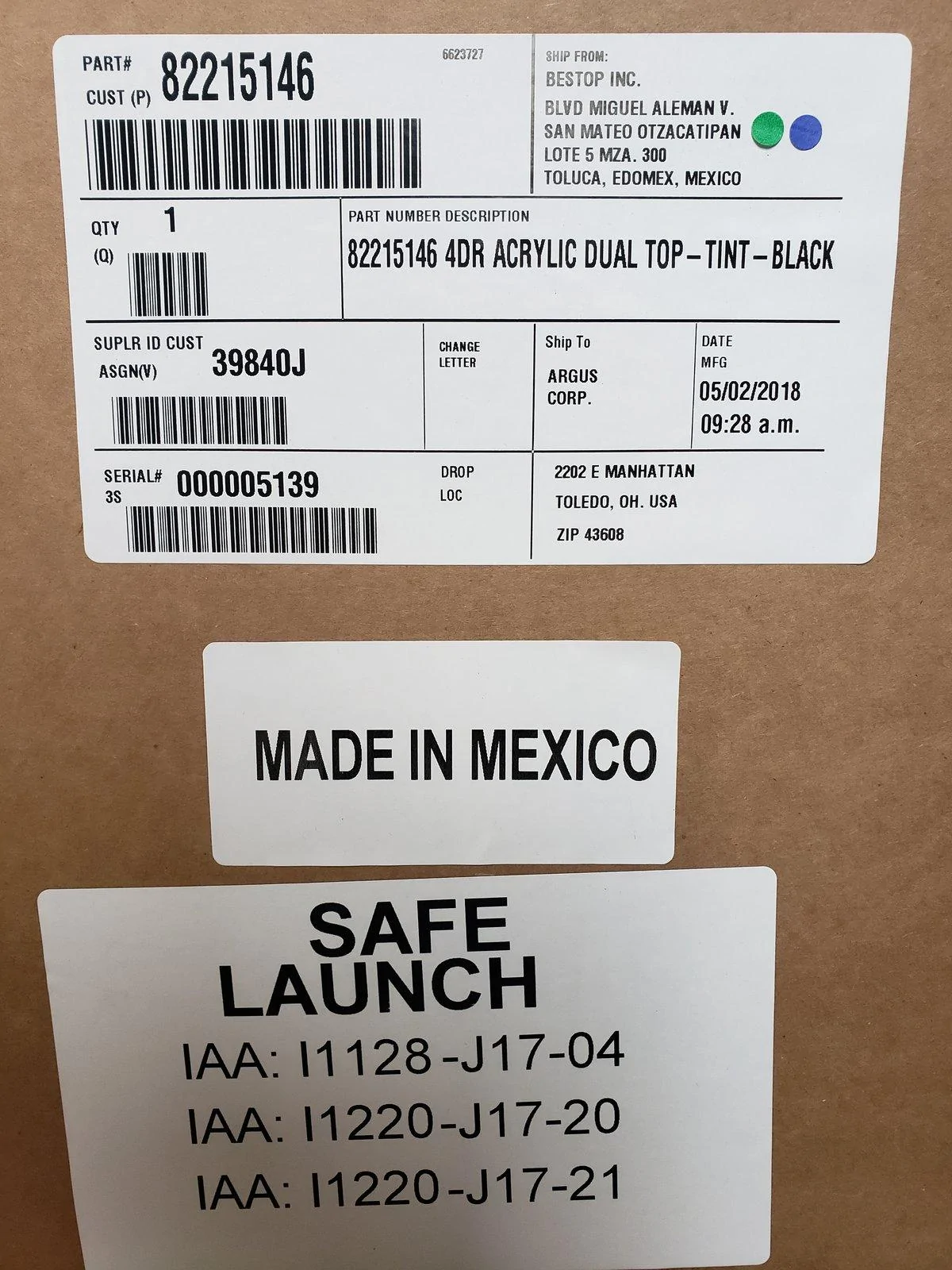 Jeep Wrangler JL SOLD - Brand New JL 4DR Premium Soft Top In Sealed Box $1695 NC 20190106_154936