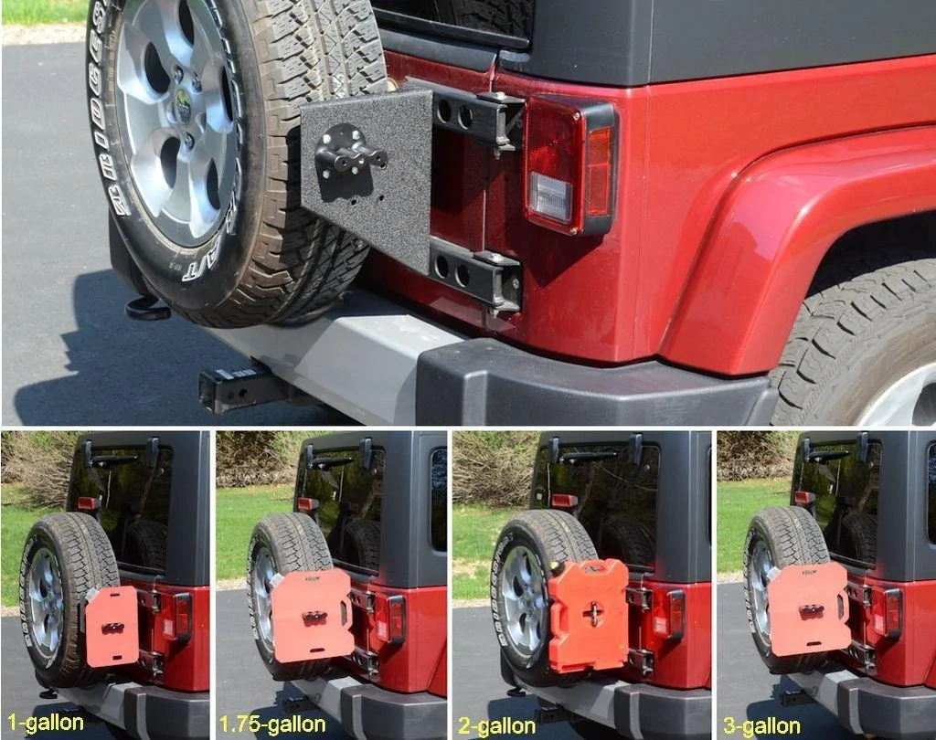 Jeep Wrangler JL Rotopax Mount with stock bumper HingeMountRotopaxSizes2_zpsxglusqx3