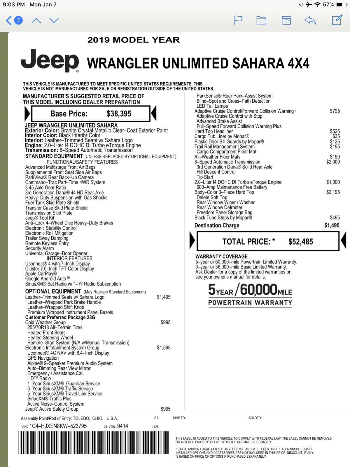 Jeep Wrangler JL backup camera suddenly stopped working 50A057A8-494C-423E-BFE3-C56852C7A73D