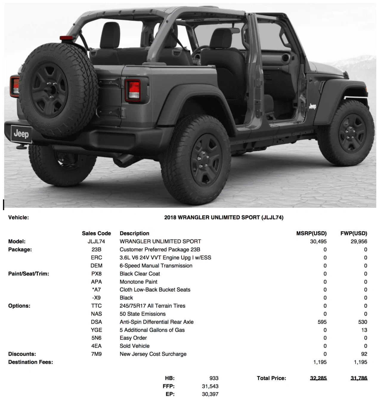 Jeep Wrangler JL Cheapest JL yet? Base Sport models... Screen Shot 2018-02-09 at 3.40.04 PM