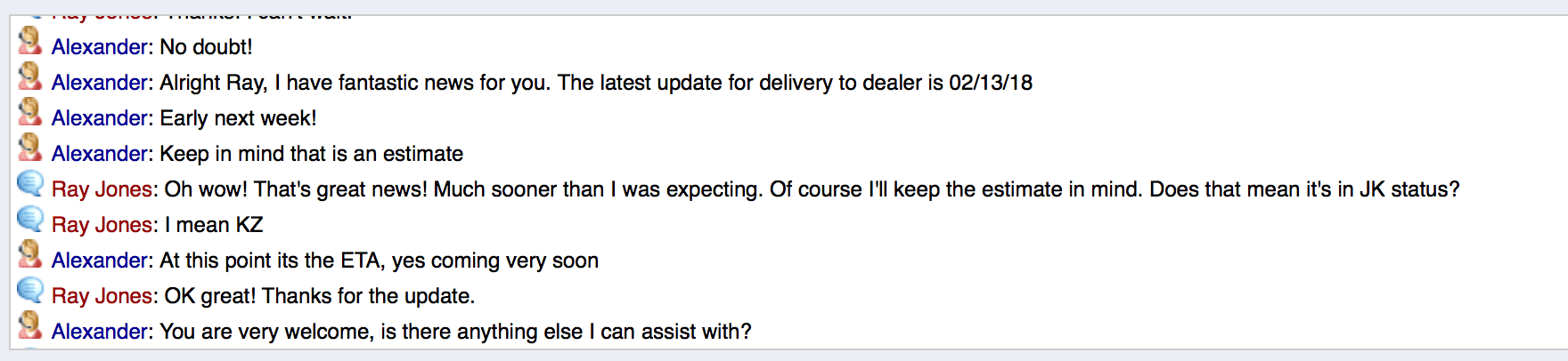 Jeep Wrangler JL ORDER TRACKING for your Jeep Wrangler Jeep chat